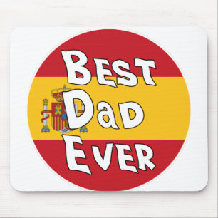 Bester Vater je Flagge Spaniens Mousepad