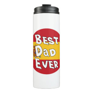 Bester Vater je Flagge Spaniens Thermosbecher