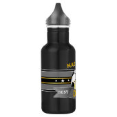 Bester VATER je FOOTBALL Sport Edelstahlflasche (Links)