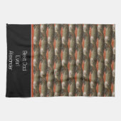 Bester Vater je Forelle Schwarz-weiße Rostfische M Geschirrtuch (Horizontal)