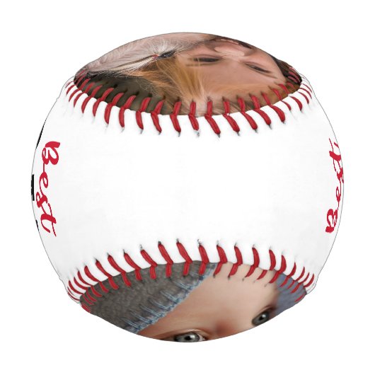 Bester Vater je Foto Baseball (Rückseite)