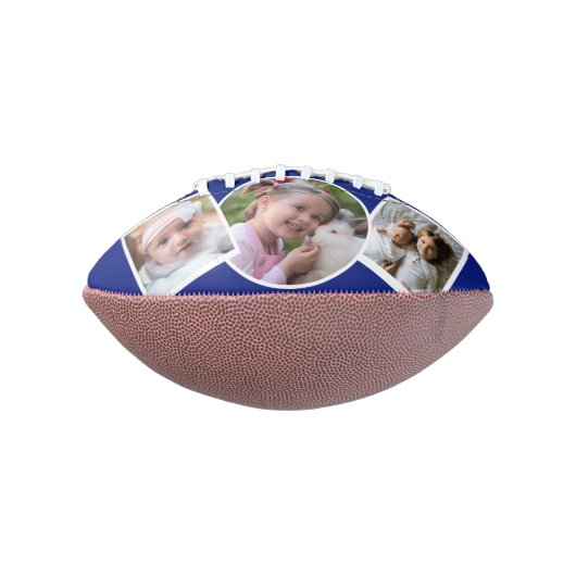 Bester Vater je Foto Collage Blue Football (Gedreht 90)