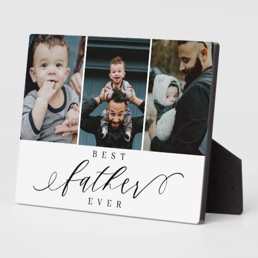 Bester Vater je | Foto-Collage des Vaters Fotoplatte (Seite)