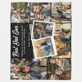 Bester Vater je Foto Collage Familie Fleecedecke