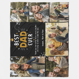 Bester Vater je Foto Collage Familie Fleecedecke
