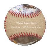 Bester Vater je Foto Collage Happy Vatertag Baseball (Rückseite)