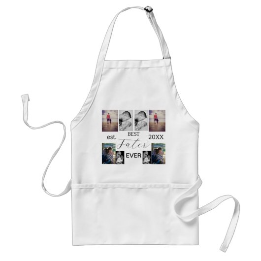 Bester Vater je Foto Collage Schürze (Vorne)