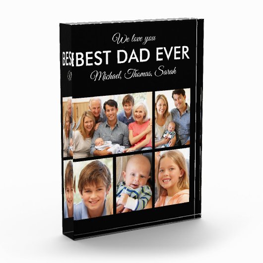 Bester Vater je Foto Collage Vatertag (Links)