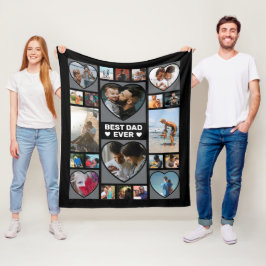 Bester Vater je Foto Collage Vatertag Fleece B