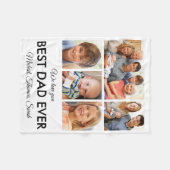 Bester Vater je Foto Collage Vatertag Fleecedecke (Vorderseite (Horizontal))