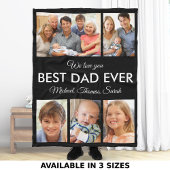 Bester Vater je Foto Collage Vatertag Fleecedecke