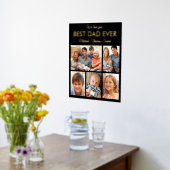 Bester Vater je Foto Collage Vatertag Foliendrucke (Ablage(Küche))