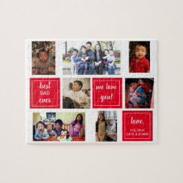 Bester Vater je Foto Collage Vatertag Geschenk Jig Puzzle