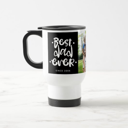 Bester Vater je Foto Collage Vatertag GIft Reisebecher (Links)