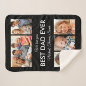Bester Vater je Foto Collage Vatertag Sherpadecke (Vorderseite (Horizontal))