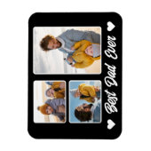 Bester Vater je Foto Collage Vathers Day Geschenk Magnet (Vertikal)