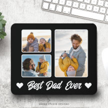 Bester Vater je Foto Collage Vathers Day Mouse Pad