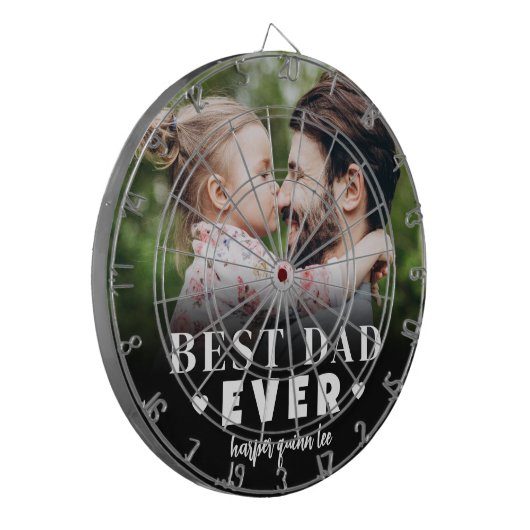 Bester Vater je Foto Dartscheibe (Vorderseite Links)