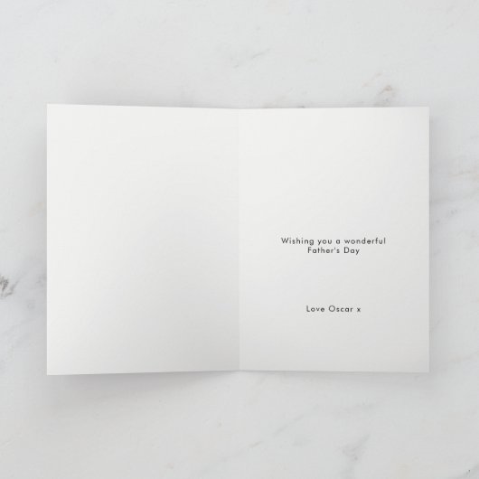 Bester Vater je | Foto des modernen Vaters Karte (Innenseite)