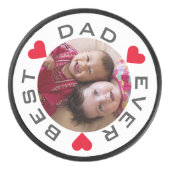 Bester Vater je Foto Eishockey Puck (Vorderseite)