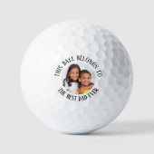 Bester Vater je Foto Golfball (Vorderseite)