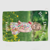 Bester Vater je Foto Golfhandtuch (Horizontal)