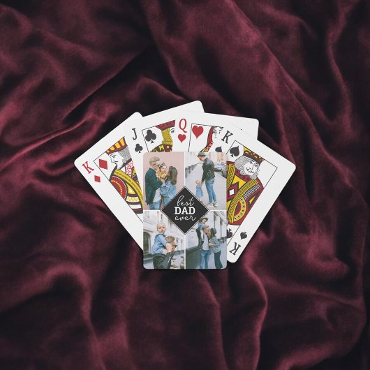 Bester Vater je Foto Handgeschriebenes Playing Car Spielkarten