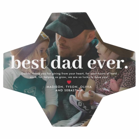 Bester Vater je Foto Keepake Fußball (Flach)