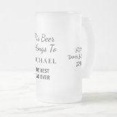 Bester Vater je Foto Mattglas Bierglas (VorderseiteRechts)