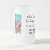 Bester Vater je Foto Mattglas Bierglas (Vorderseite Links)