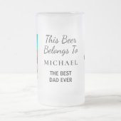 Bester Vater je Foto Mattglas Bierglas (Mittel)