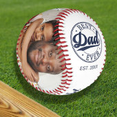 Bester Vater je Foto Mit Monogramm Name Baseball