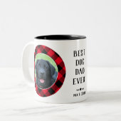 Bester Vater je Foto Name Rot Zweifarbige Tasse (Vorderseite Links)