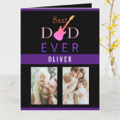 Bester Vater je Foto Niedlich Trendy Moderne Vater Karte (Gelbe Blume)