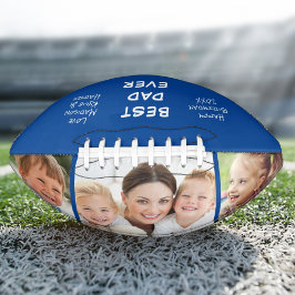 Bester Vater je Foto Personalisiert Blau Football