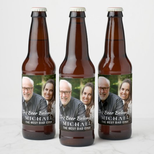 Bester Vater je Foto Personalisierte Bierflasche Bierflaschenetikett (Flaschen)
