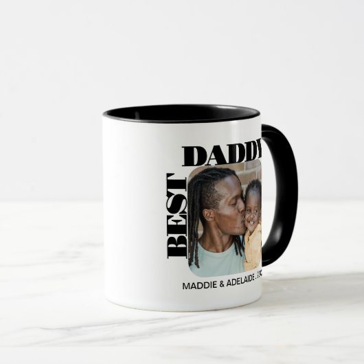 Bester Vater je Foto Personalisierter Kaffee Tasse (VorderseiteRechts)