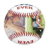 Bester Vater je Foto Personalisierter Name Eigene  Baseball (Vorderseite)