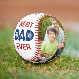 Bester Vater je Foto Personalisierter Name Eigene  Baseball