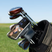 Bester Vater je Foto Putter Blau & Schwarz Golf Headcover (In Situ)