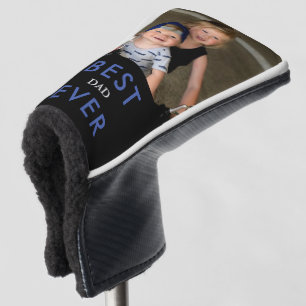 Bester Vater je Foto Putter Blau & Schwarz II Golf Headcover