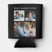 Bester Vater je Foto schwarz Dosenkühler (Vorderseite)