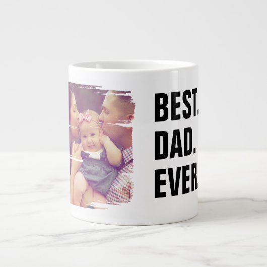 Bester Vater je Foto Scribble Frame Personalisiert Jumbo-Tasse (Vorderseite)