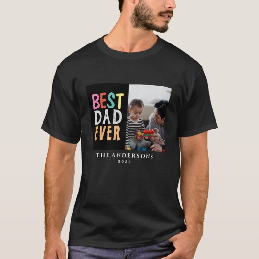 Bester Vater je Foto T-Shirt (Vorderseite)