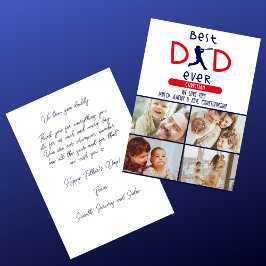 Bester Vater je Foto Trendy Modern Blue Vathage Da Karte