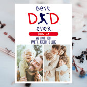 Bester Vater je Foto Trendy Modern Blue Vathage Da Karte