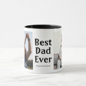 Bester Vater je Foto Vatertag Geschenk Tasse (Zentrum)