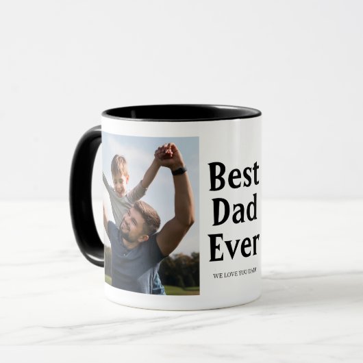Bester Vater je Foto Vatertag Geschenk Tasse (Vorderseite Links)