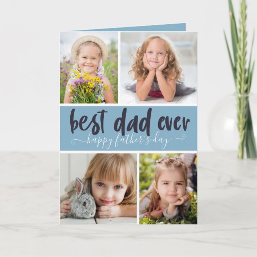 Bester Vater je Foto Vatertag Karte (Vorderseite)