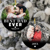 Bester Vater je Foto Weihnachten Keramik Ornament